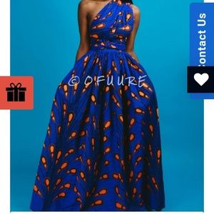 Maxi African Print Infinity Dress